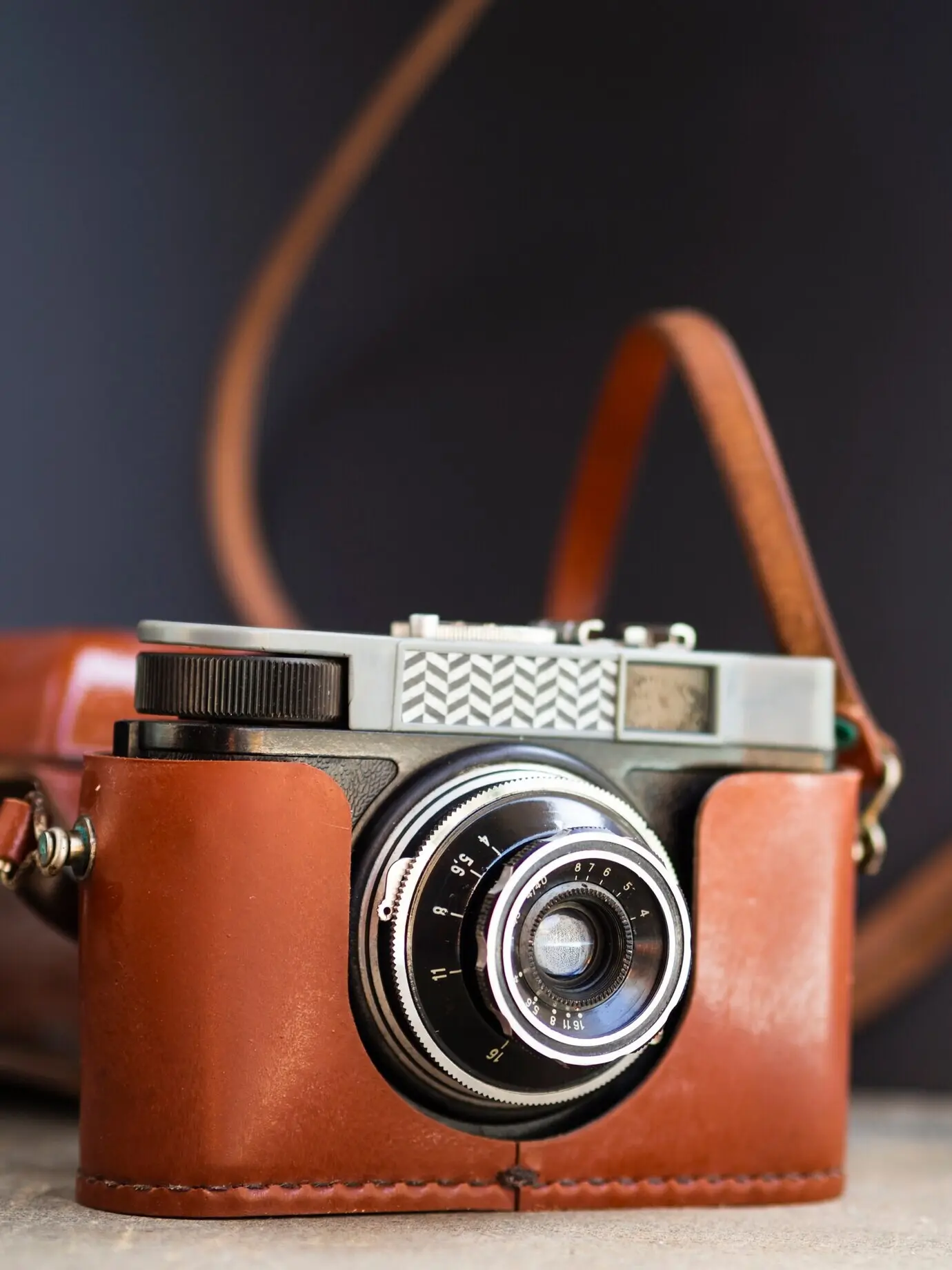 Camera on the cover of an electronic device.